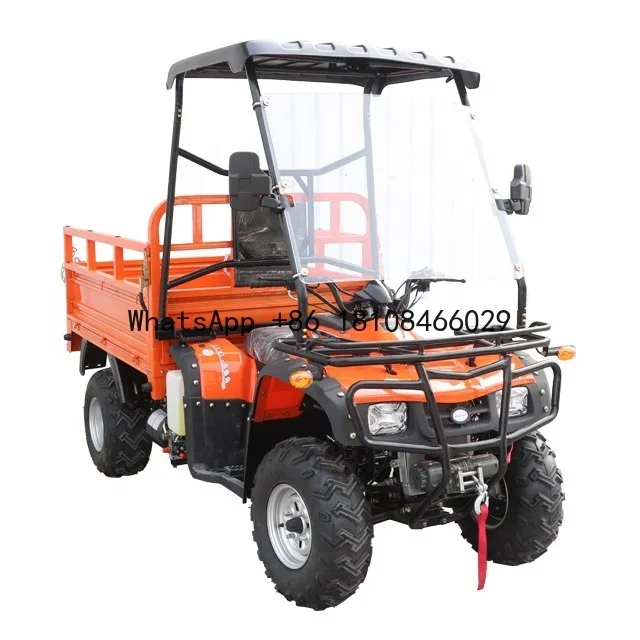 atvs & utvs 4X4 Agriculture  275cc 1.8m 4 Stroke 12kw Cargo Farm ATV with Trailer  with Awning