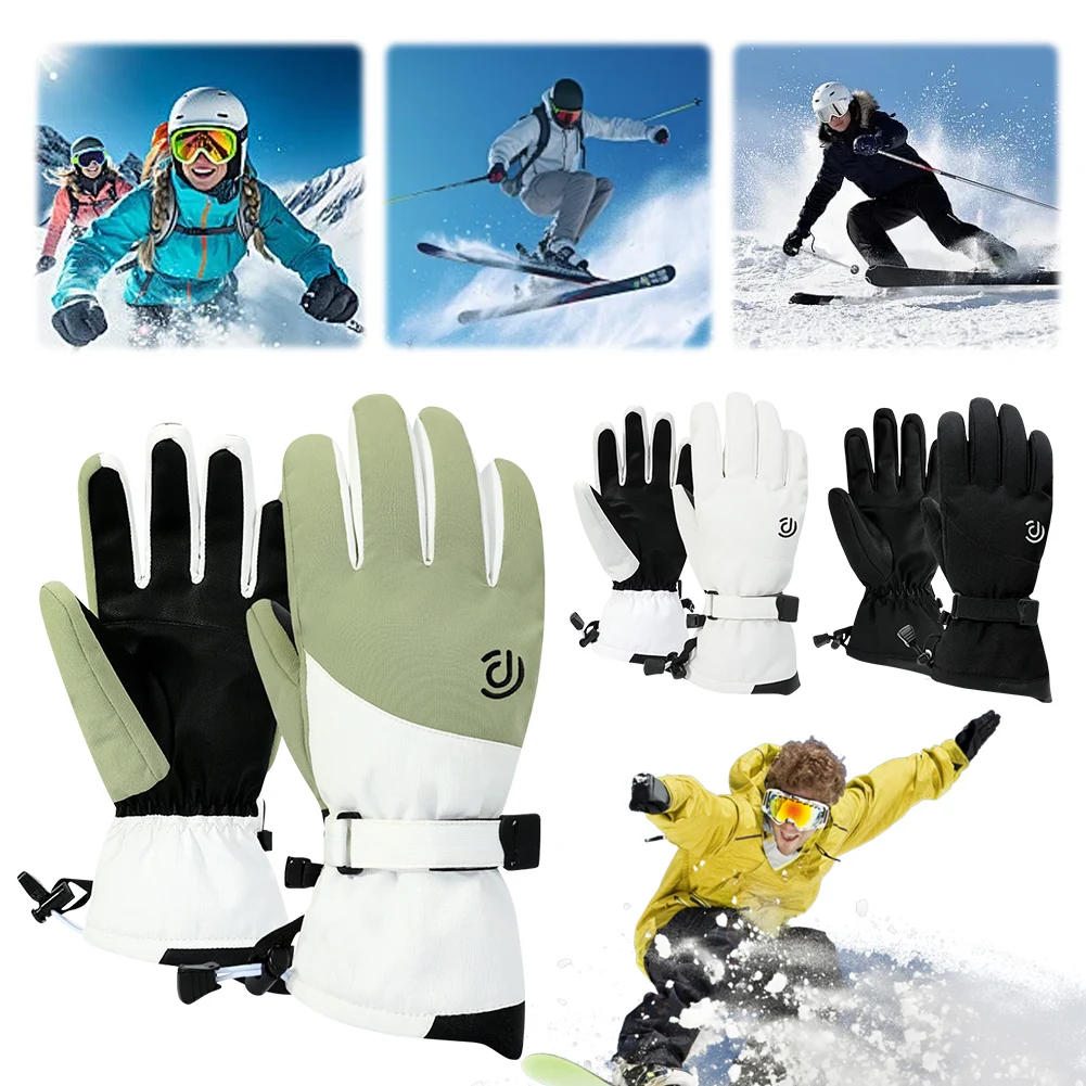 Winter-Fahrradhandschuhe, Skihandschuhe, winddicht, Touchscreen, Thermo-Reithandschuhe, wasserabweisende Sporthandschuhe zum Wandern, Fahren