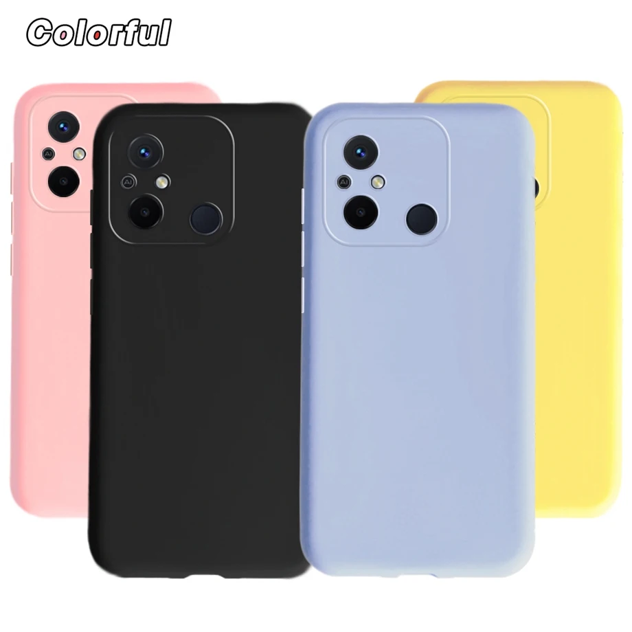 For Xiaomi Redmi 12c Phone Case Plain Solid Color Soft TPU Back Cover On Fundas Xiomi Redmi 12c 12 c Redmi12c Candy Silicone Bag