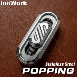 WANWU EDC Stainless Steel POPPING Push Slider Fidgets Sliders EDC Gadgets