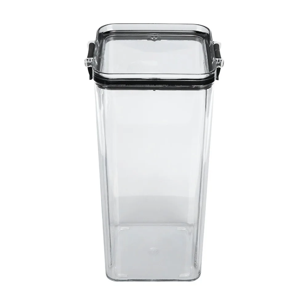 PET Food Storage Container Clear Transparent 1300ml/1800ml Kitchen Storage Box Rice Storage Container For Cereal Snacks
