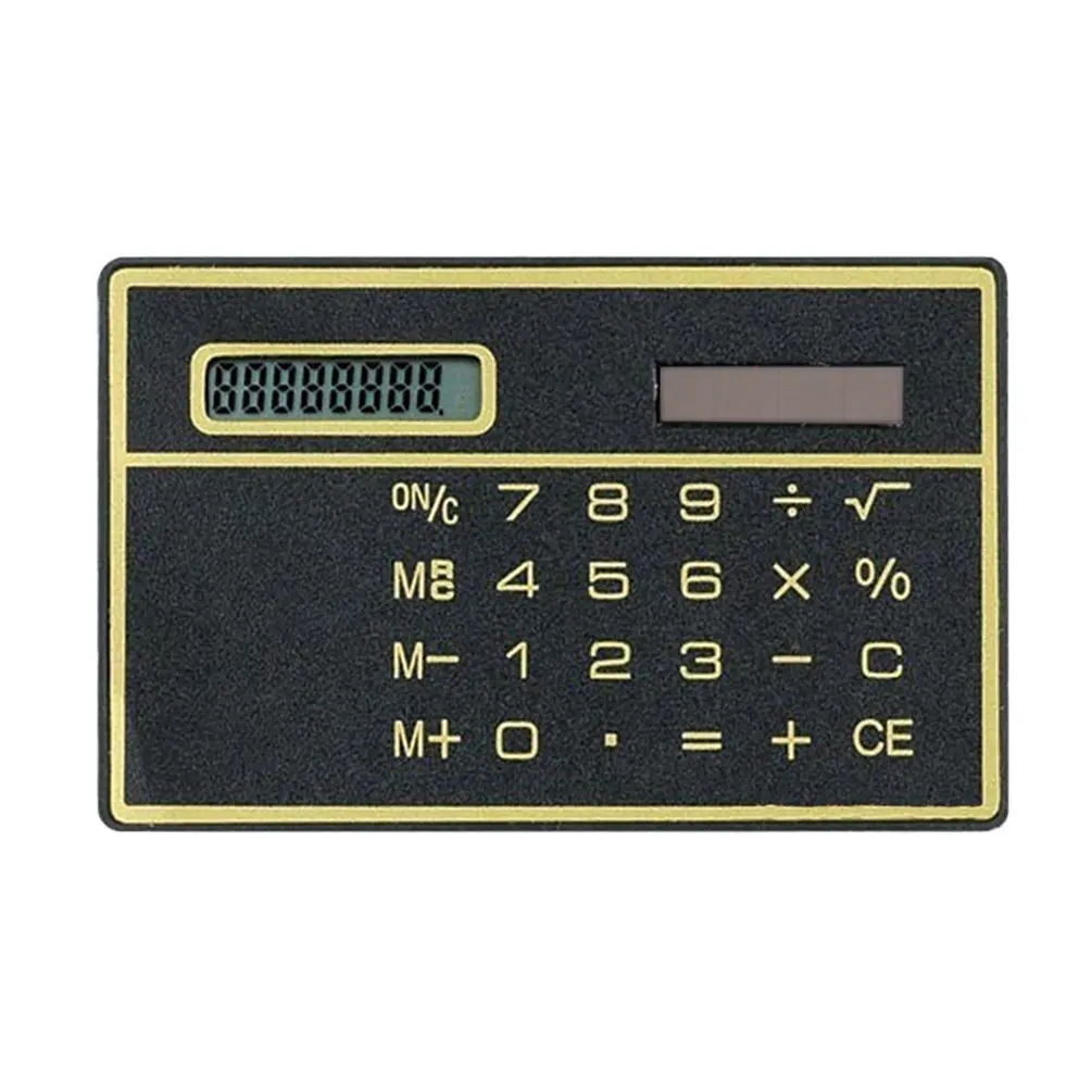 Calculadora Solar delgada de 8 dígitos con pantalla táctil, diseño de tarjeta de crédito, computadora delgada portátil de tamaño Mini