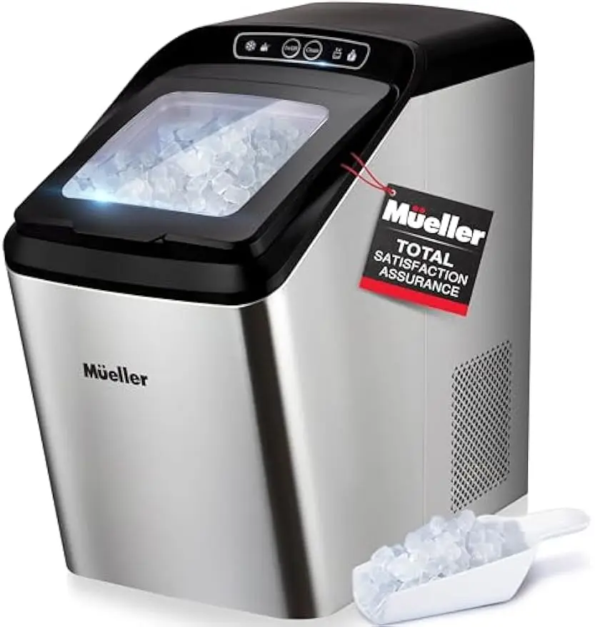 

Quietest Heavy-Duty Countertop Ice Machine, 30 lbs of Ice per Day, Compact Portable Ice Cube Maker, 3 QT Water Reservoir,