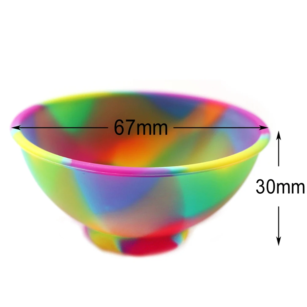 가정용 실리콘 그릇, 멀티 컬러 흡연 액세서리, 맞춤형 로고, 67mm 용기, 조롱박, 100 개