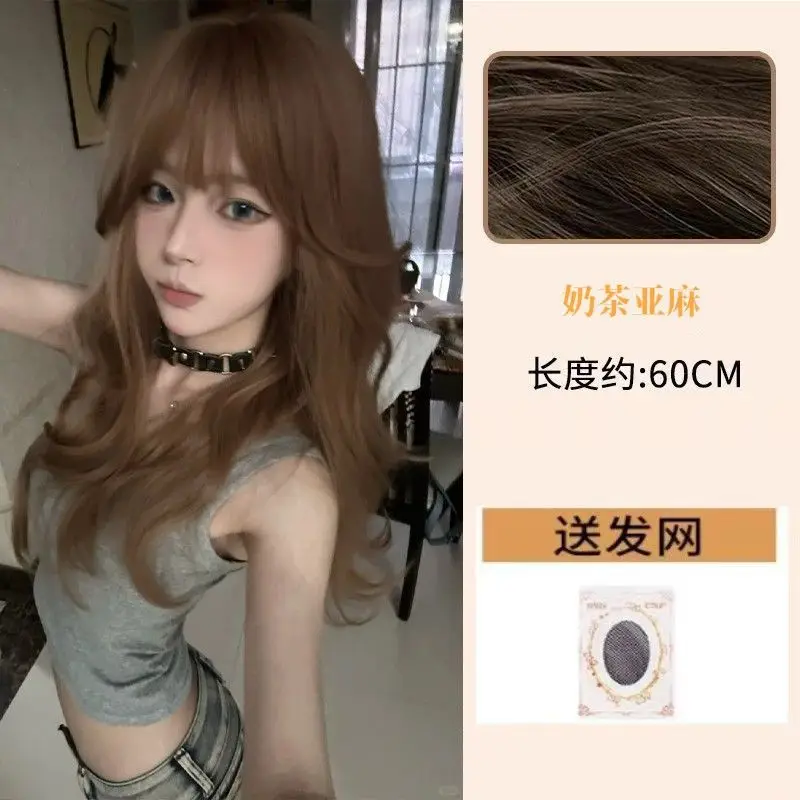 Brown Wig Long Wavy Lace Front Wigs for Women 26inch Middle Part Hairline Natural Daily Party Wear Full Wigs Daily Synthetic Wig