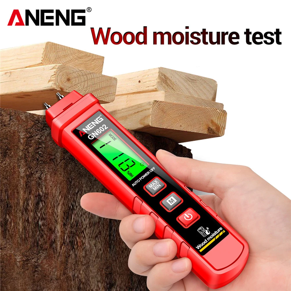 

ANENG GN602 Digital 0~58% Timber Hygrometer Portable Tool LCD Display Moisture Test Multiscene Measure Hygrometer Detector Tools