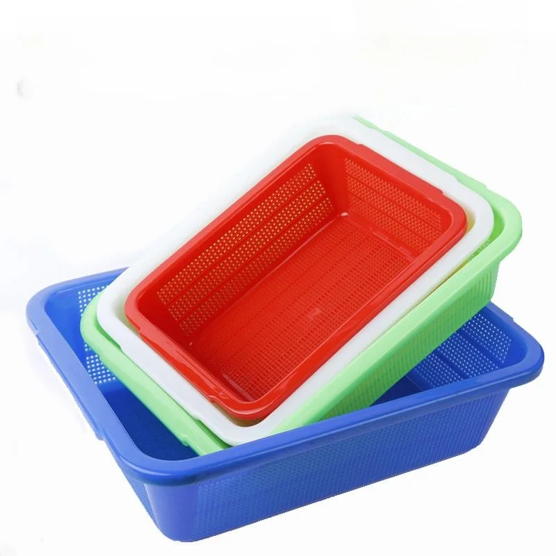 厚みのあるプラスチック製排水バスケット、大小キッチンシンクストレーナー、野菜洗いバスケット、収納キャディー、家庭整理用品