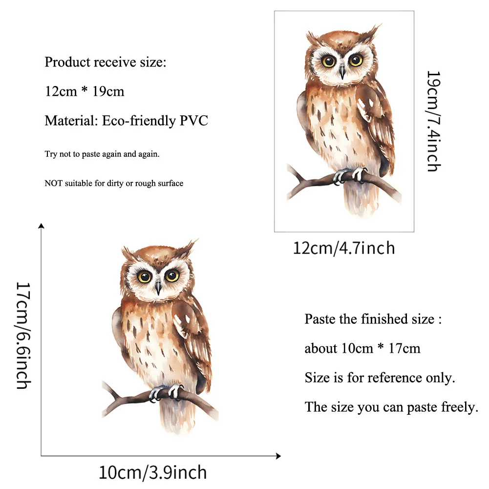 Cartoon Branch Owl Switch Sticker Living Room Switch Decoration Mural Bedroom Background Home Decor Self-adhesive Wall Decals