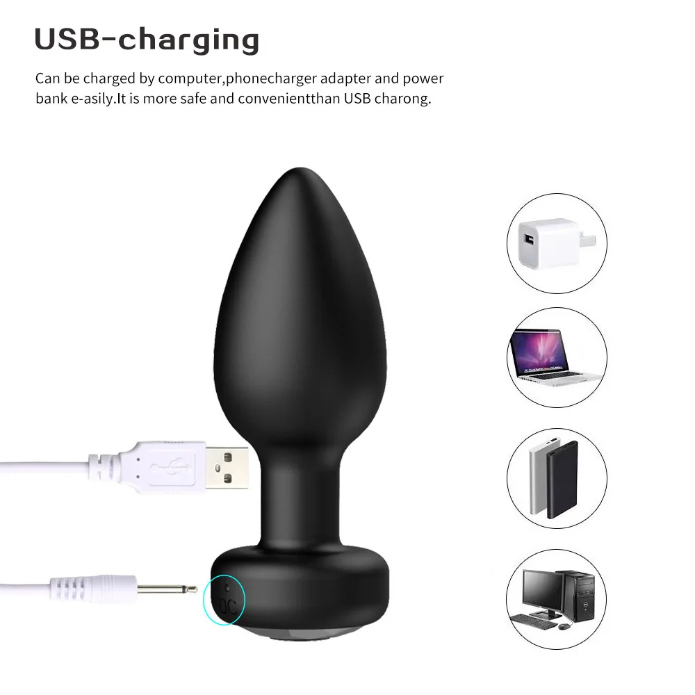 Vibradores Anal Butt Plug, Controle Remoto Sem Fio, Massagem de Próstata Masculina, Brinquedos Sexuais Casal Adulto, 10 Modos de Vibração