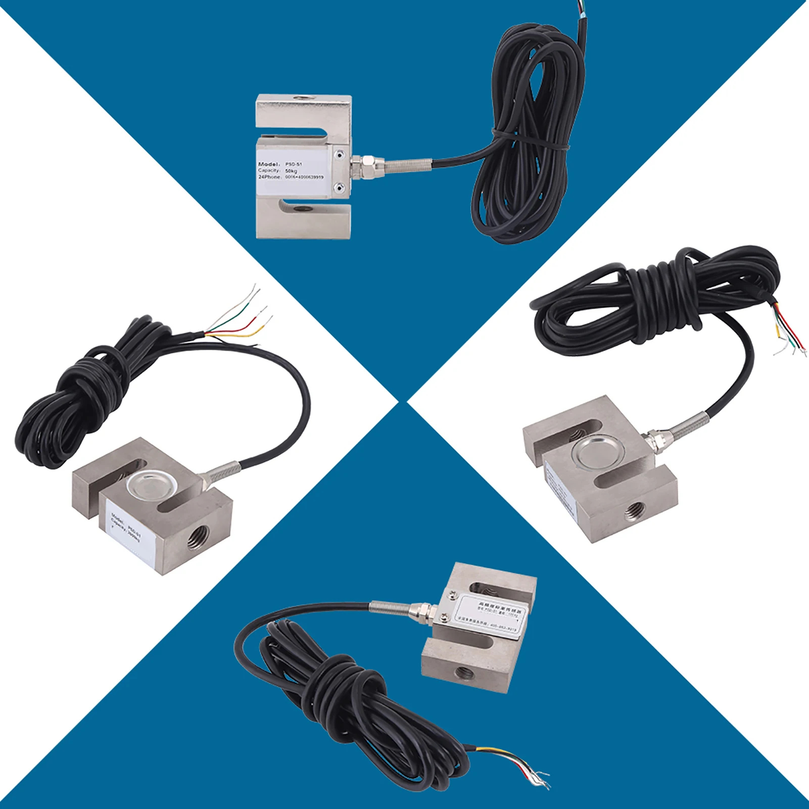 S TYP Hochpräziser Wägezellenwaage Sensor Gewichtssensor mit Kabel Gewichtszellen-Gewichtssensor Gewichtssensor Lastsensor