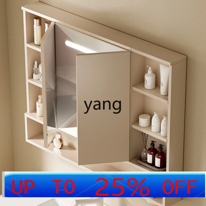 

LHH bathroom smart mirror cabinet bathroom mirror storage wall-mounted type