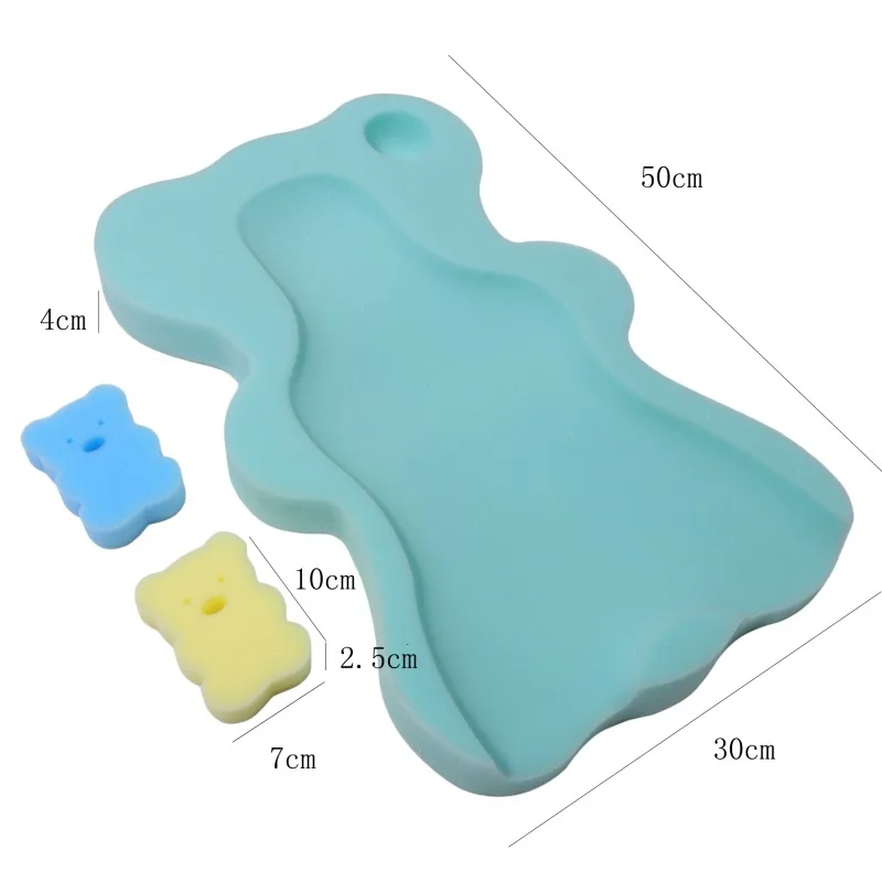 Baby Bath Seat Infant Non Slip Soft Bath Foam Pad Mat Body Cushion Sponge Bathtub Mat Safety Bathtub Seat + 2pcs Foam Rub Gifts