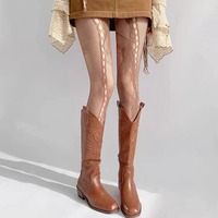 Y2K Floral Jacquard Sexy Stockings Women Gothic Punk Black Fishnet Pantyhose Harajuku Lolita Irregular Rose Holes Mesh Tights