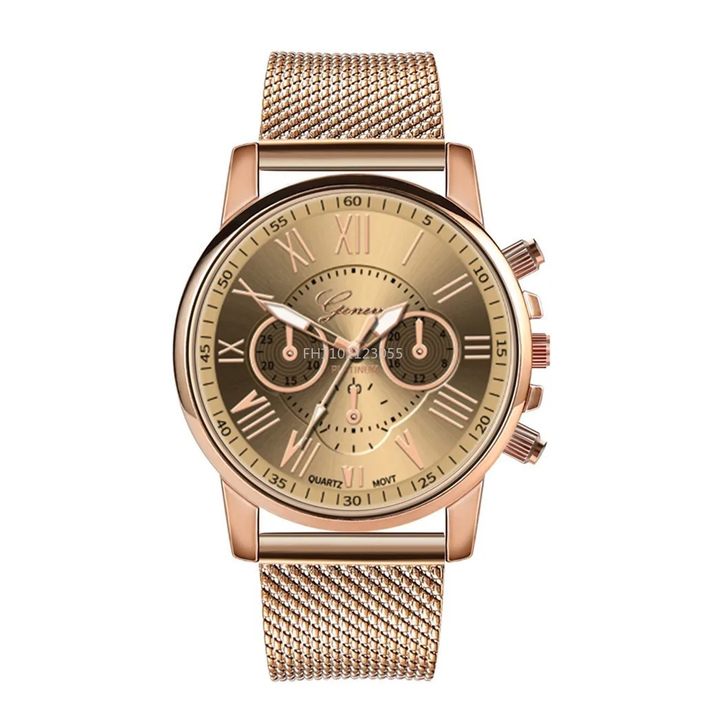 

Business Women's Watches Fashion Geneva Brand Roman Numeral Simple Clock Kol Saati Montre Femme Relogio Feminino Reloj Mujer