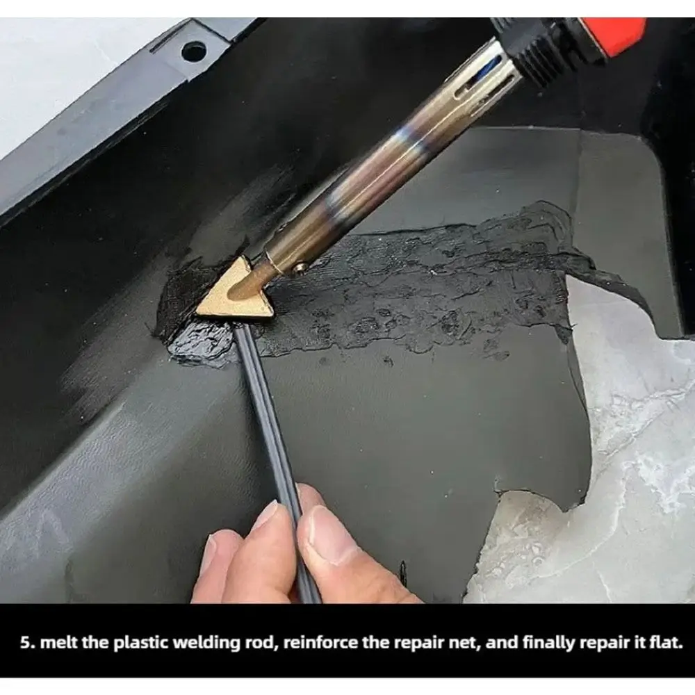 3 pezzi/set punte per saldatore in ottone 80W punte di ricambio per testa levigante triangolare punte di saldatura per riparazione plastica