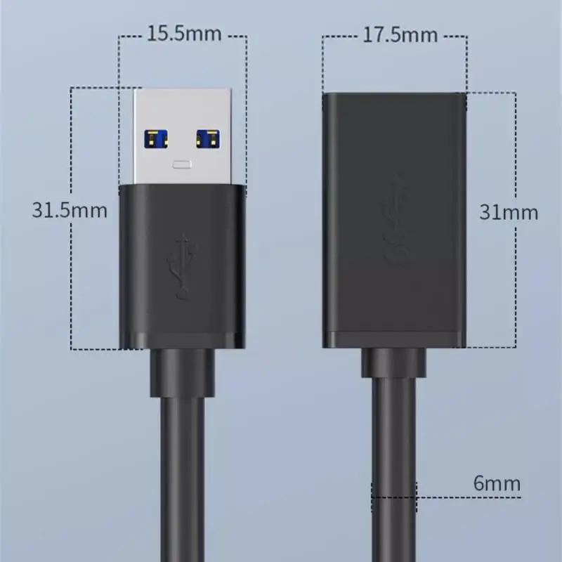 For Hard Disk Car TV Box 0.5-5M Data Charger High speed USB Extension Cable Male to FeMale USB 3.0 Type A Extender