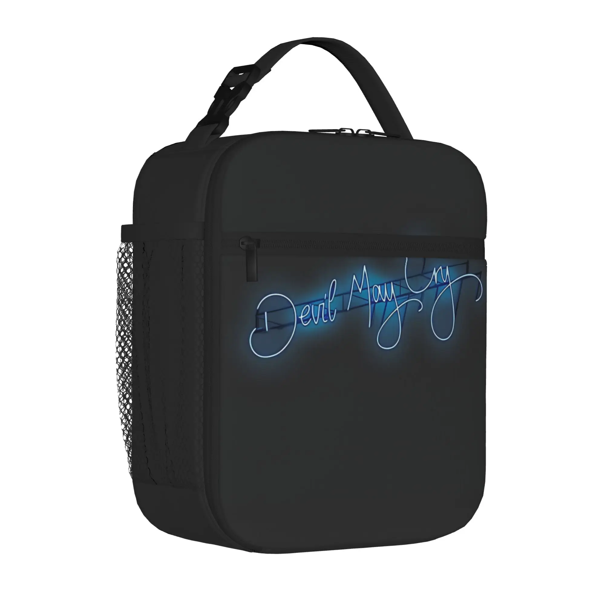 1 Piece Zipper Closure edgy hell warrior Storage Bag Pocket D-Devil May Cry School Lunch Food Box Reusable For Lunch Food Bag