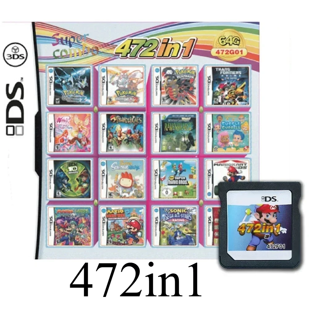 populaire VS 4300 in 1 compilatie Pokemon GameCards DS NDS 3DS 3DS NDSL Game Cartridge Card Video Game Handheld Player (R4 Card)