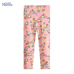 Little maven Baby Girls Leggings Pants Cotton Trousers Toddler Kids Clothes Cartoon Butterfly Children's Clothing Autumn