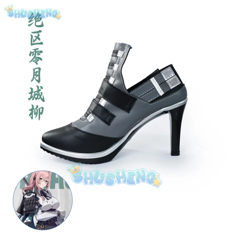 Game Zenless Zone Zero Tsukishiro Yanagi Cosplay Shoes Halloween party custom high heels women's sexy boots