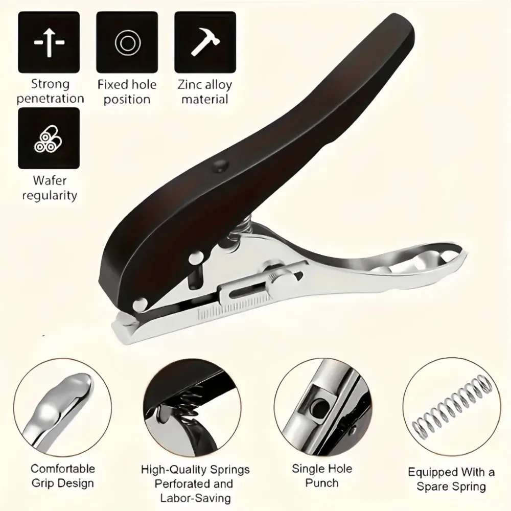 8/10mm Carpentry Single Hole Puncher Woodworking Punching Pliers Adjustable Position Punching Tool Manual Edge Banding Puncher