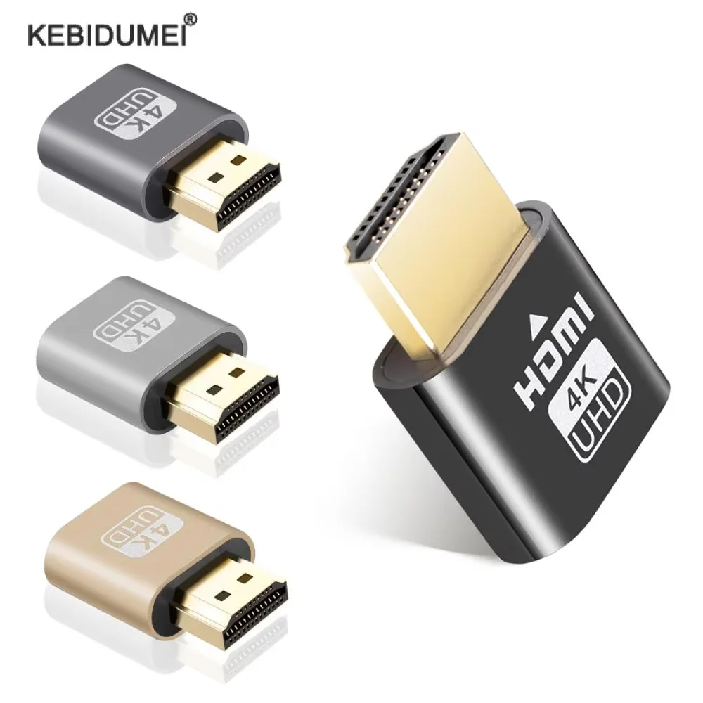 HDMI Virtual Display Adapter HDMI-compatible 1.4 DDC EDID Dummy Plug Headless Ghost Display Emulator For Video Bitcoin Mining