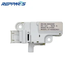 Novo interruptor eletrônico de atraso de fechadura de porta DC34-00025D para peças de lavadora de máquina de lavar Samsung