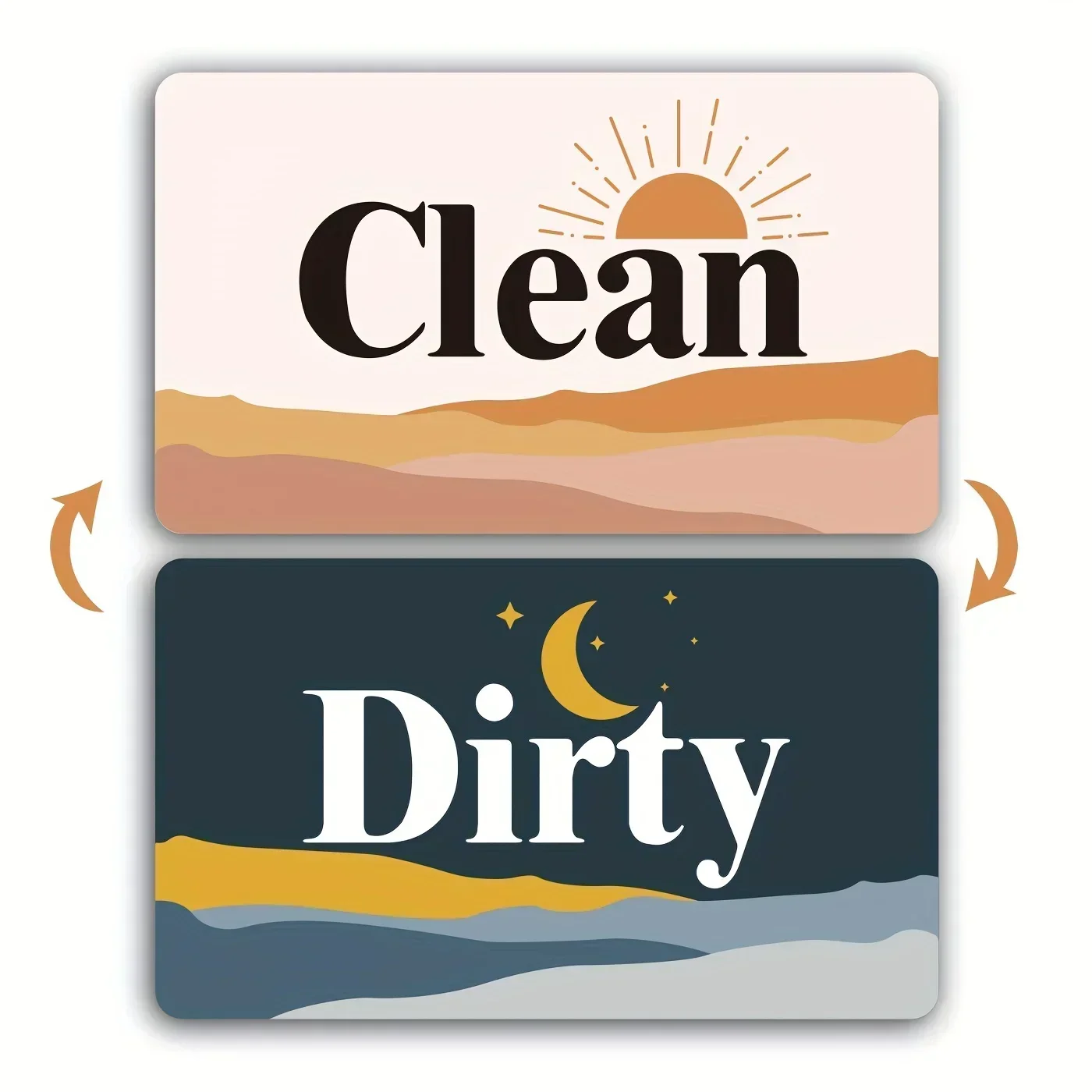 1set Sun and Moon Dishwasher Magnet Clean and Dirty Sign for Kitchen Organization and Storage Refrigerator Dish Bin Home Decor