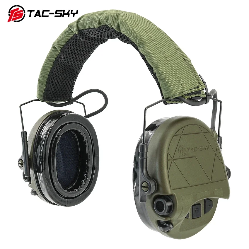 TAC-SKY Tactical TAC300 Shooting Headset，Electronic Shooting Ear Protection Headphones,Noise Canceling Airsoft Hunting Earmuffs