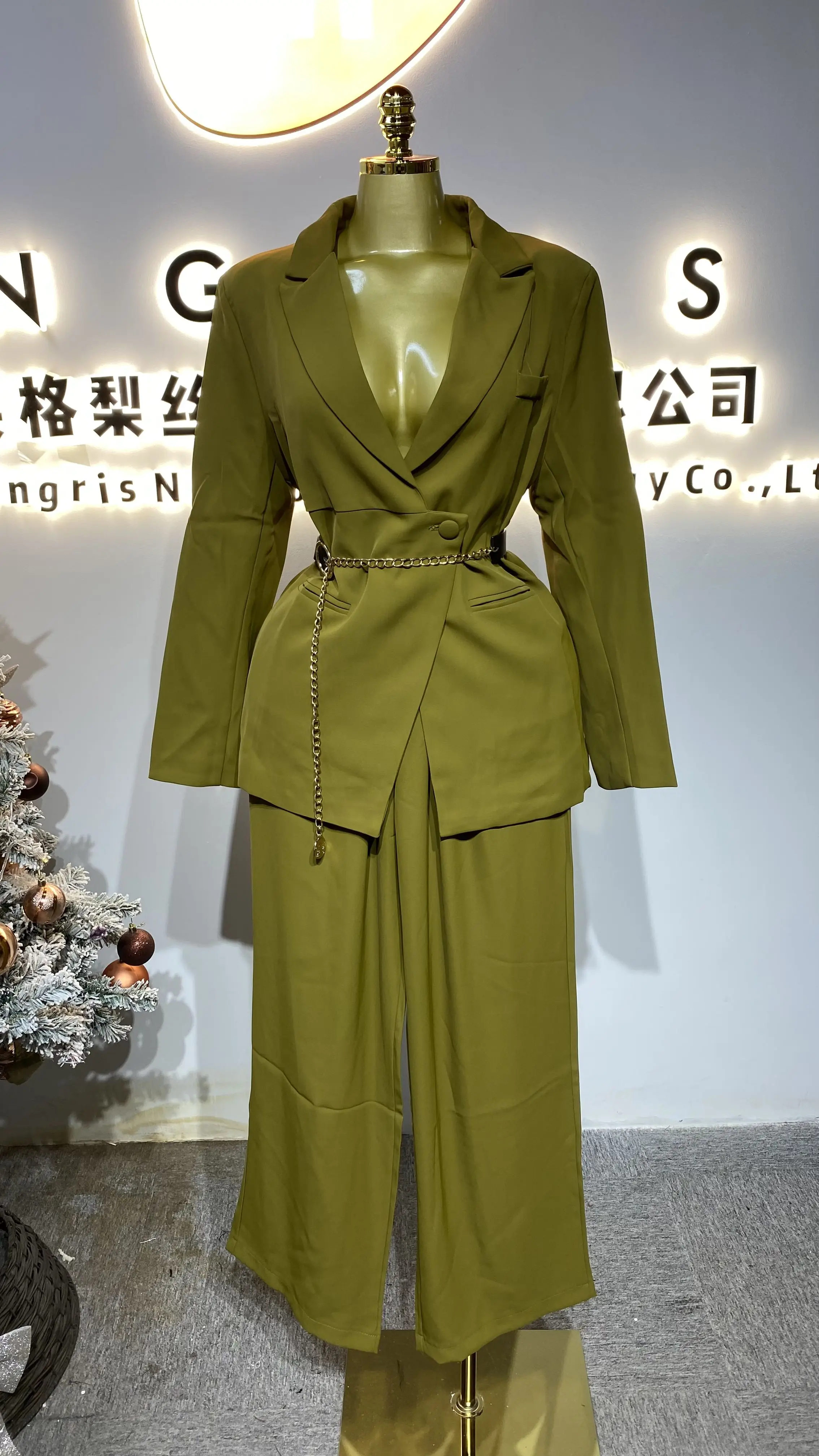 High-end fashion women's trousers, simple style women's suit, elegant-GZXX300