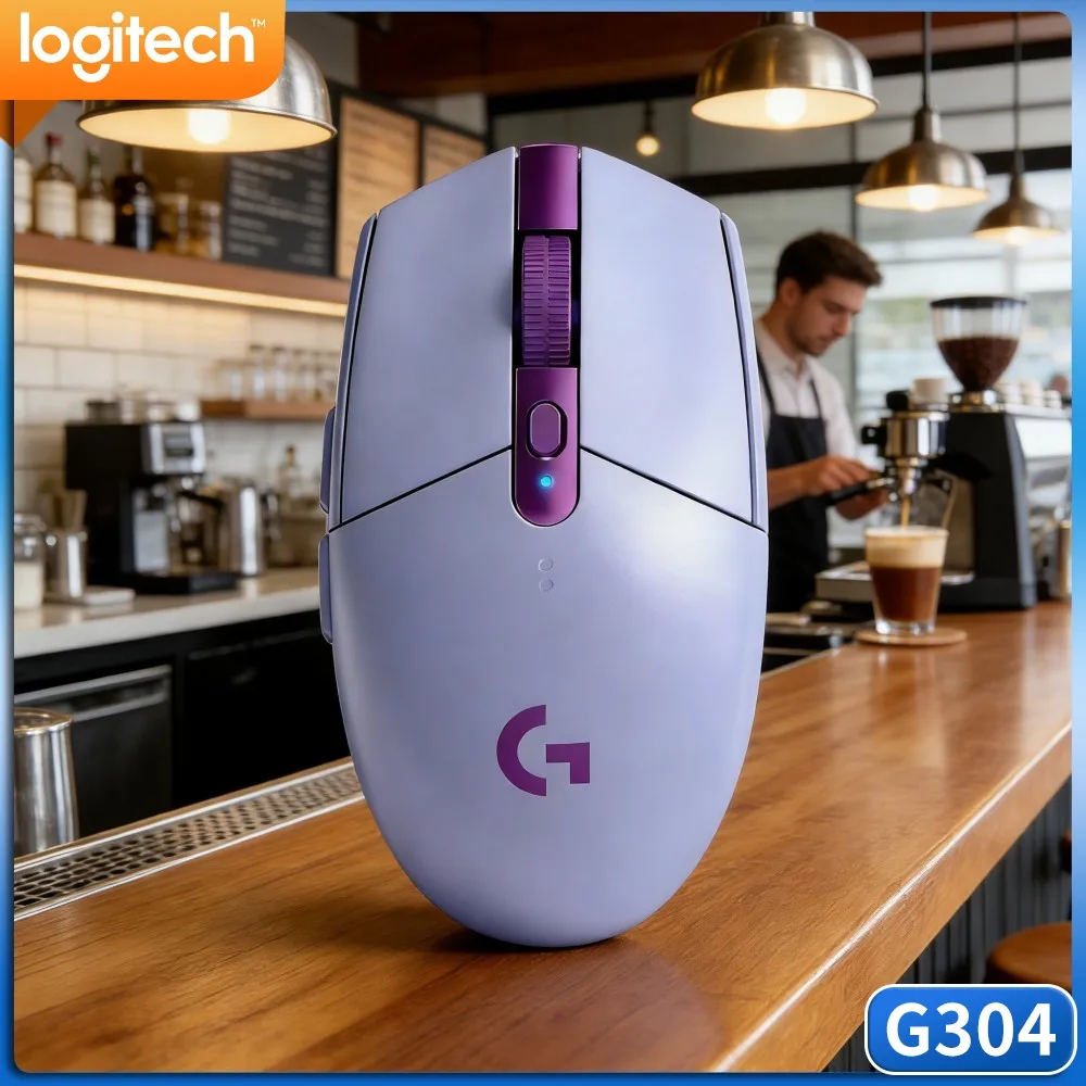 Logitech G304 LIGHTSPEED Gaming Mouse,AA‑Battery Ergonomic Right‑Hand For Hobby Gamer Regular Business Office Staff Work
