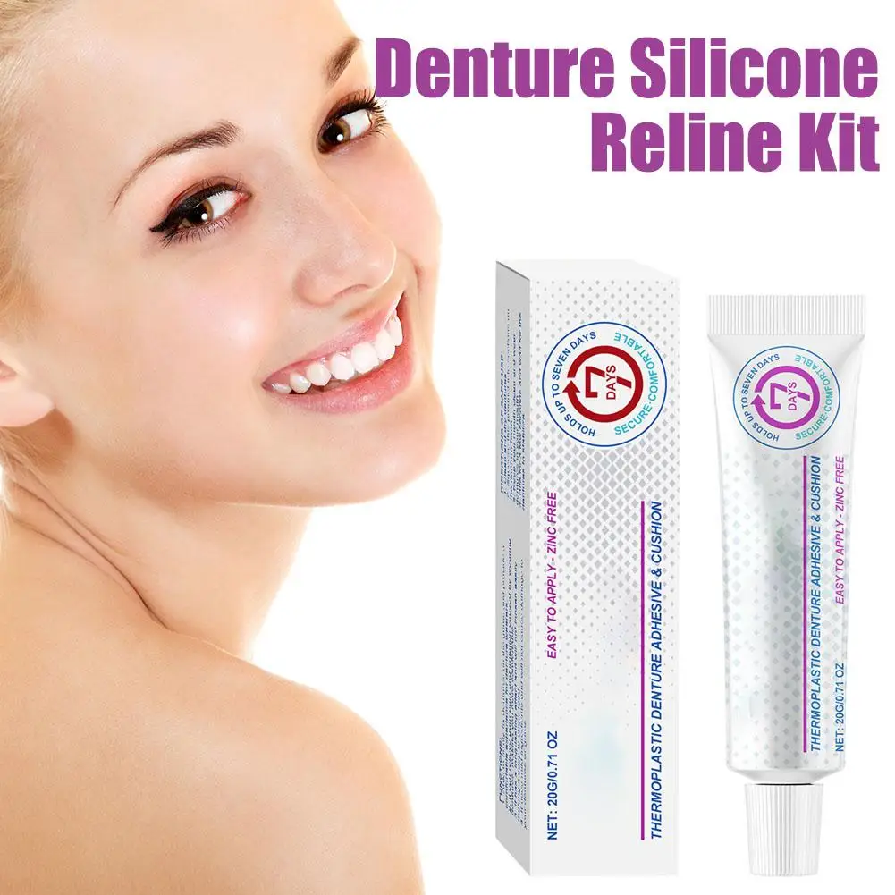 20g Denture Adhesive Cream 20g Strong Hold Glue For Cull & Partial False Teeth Bonding Prosthesis Fixing Oral care W8R3