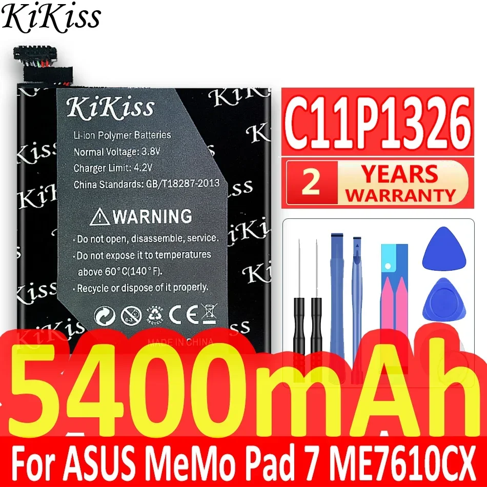 

5400mAh Battery C11Pn5H ME5Pn51 For Google ASUS For Nexus 7" 2nd Gen ME571 ME571KL C11P1326 + free tools