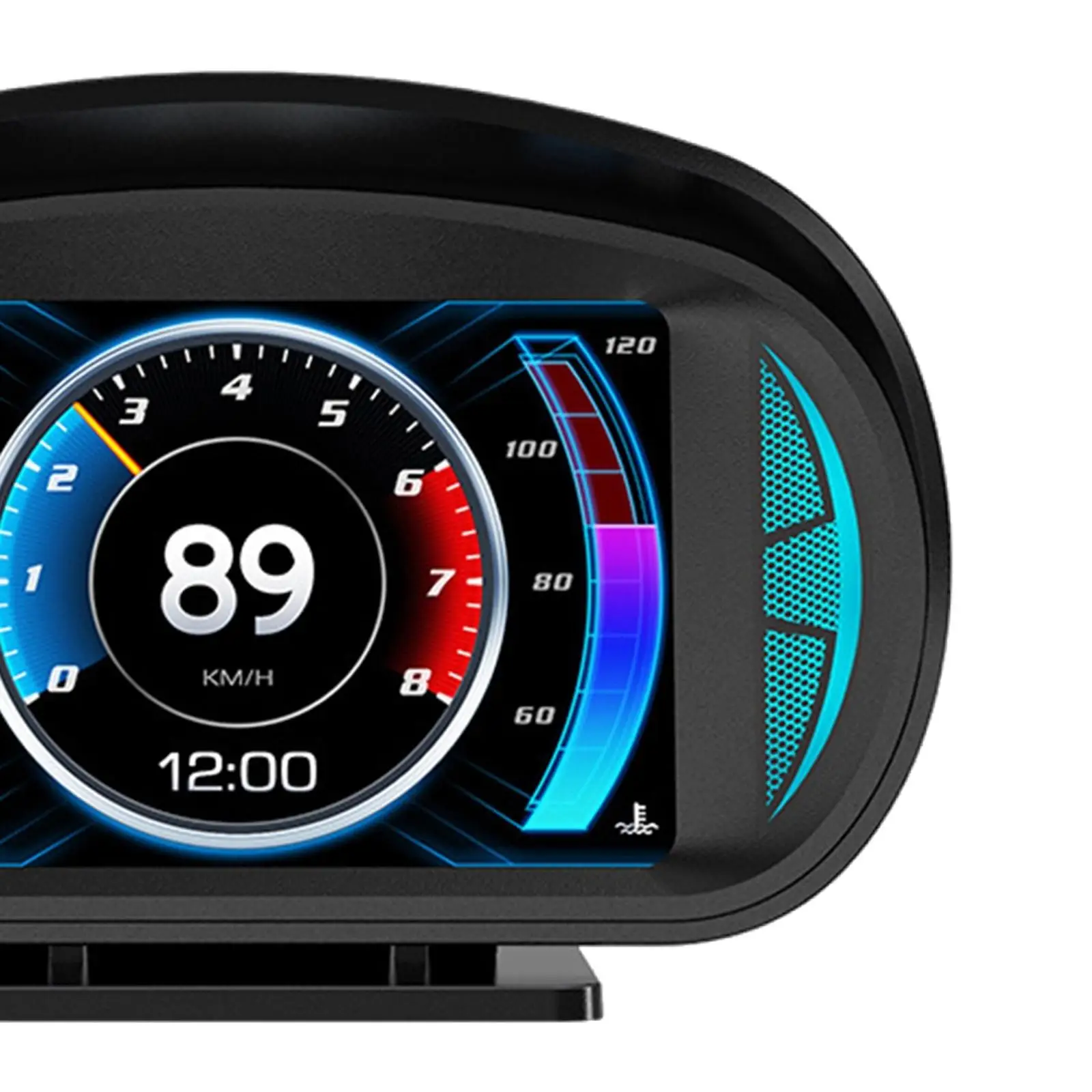 Car HUD Head up Display Voltage Overspeed Voltage Faulty Alarms Plug and Play OBD+GPS Gauge Fuel Consumption Inclinometer