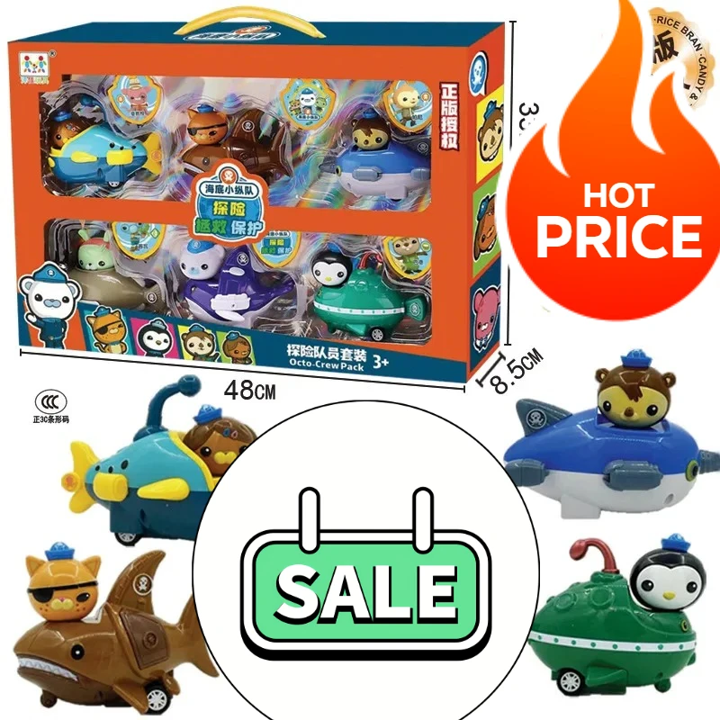 Captain Barnacles Kwazii Peso Tweak Dashi Inkling Octopod PVC Mini Collection Toys 1Set Anime Cartoon Octonauts Figure Kid Gift