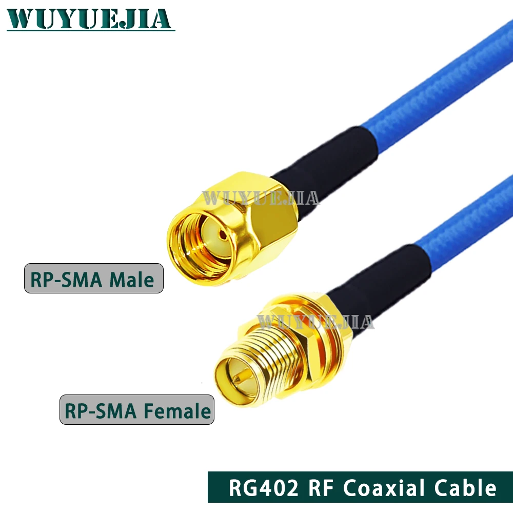 RP-SMA Male to RP-SMA Female Jack Connectors RF Coaxial Cable RG402 Semi-Felxible 0.141