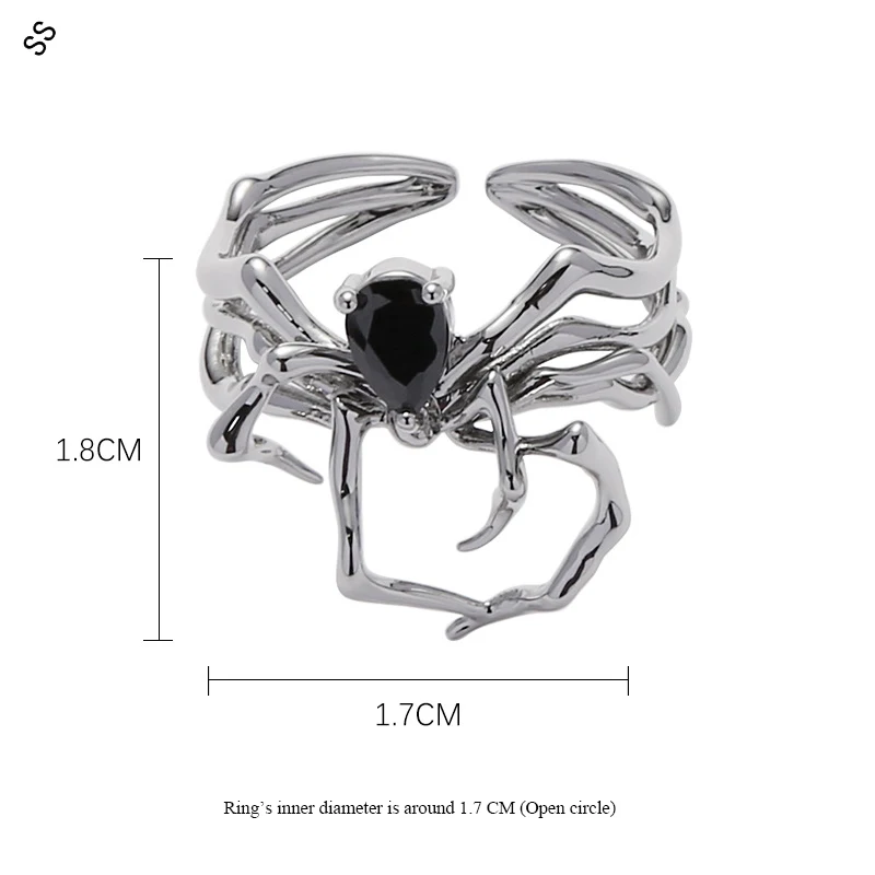 Trendy Metal Spider Ring for Women - Unique Minimalist Design, Adjustable Open Finger Fashion Accessory, Perfect for Daily Wear