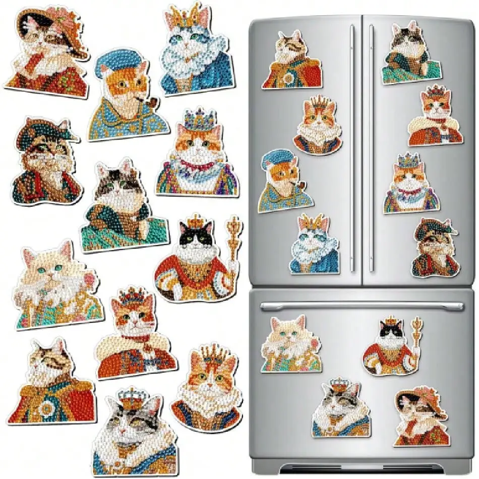 

12 Pcs Refrigerator Diamond Painting Magnets Easy Diamond Art Painting Magnetic Stickers Kits Fridge Magnets For Adults DIY Home Drs(Lotus Mandala),27044259