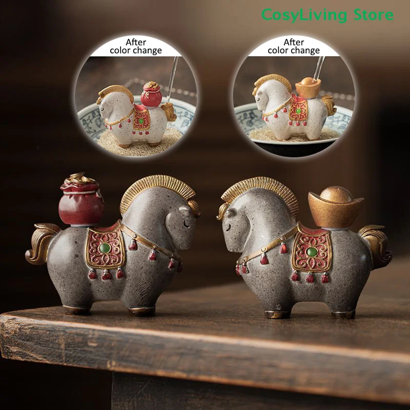 1Pc Boutique Tea Pet Color Change Immediately Rich Tea Pet Ornament Lucky Tangma Coffee Table Raise Accessories