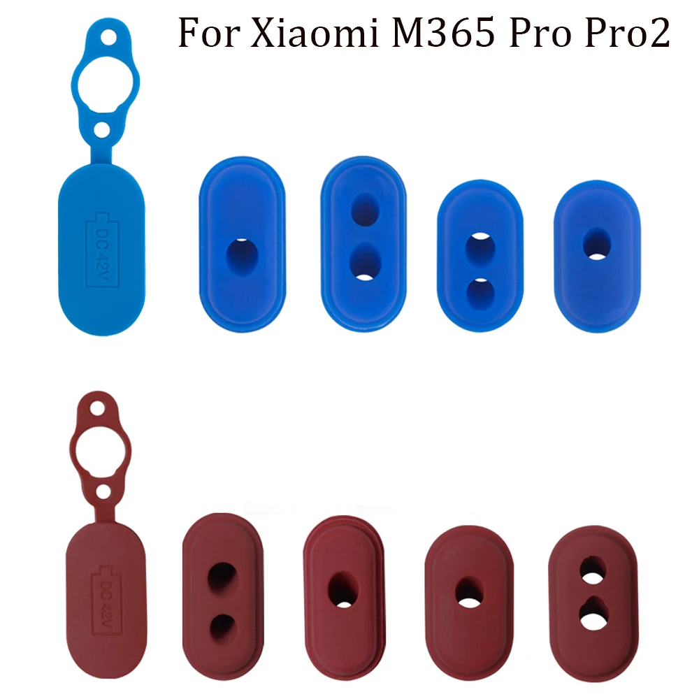 For XIAOMI M365 Pro Pro2 1S Charge Port Cover Dust Plug Case Red/Blue Rubber Electric Scooter Parts High quality Accessories