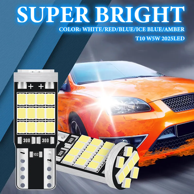 2pcs W5W LED Canbus T10 led bulb Side Clearance Light 194 license plate light led Car interior light camping light Reading lamp