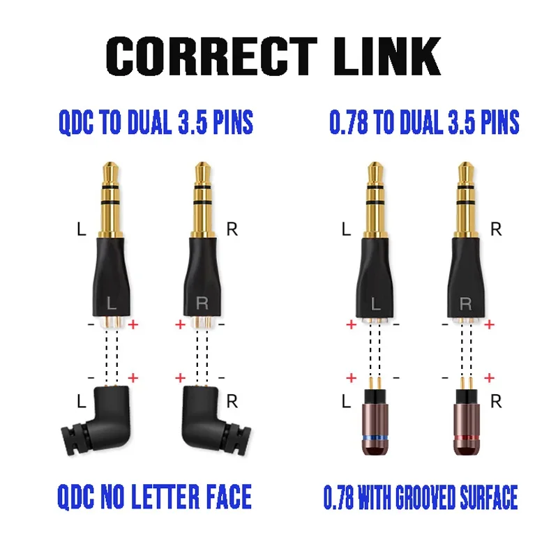 Переходник Zephone MMCX с гнездом — конвертируемый на 2-контактный разъем 0,78 мм, A2DC, QDC, позолоченные вилки 3,5 мм — подходит для IE40Pro IE500 PRO