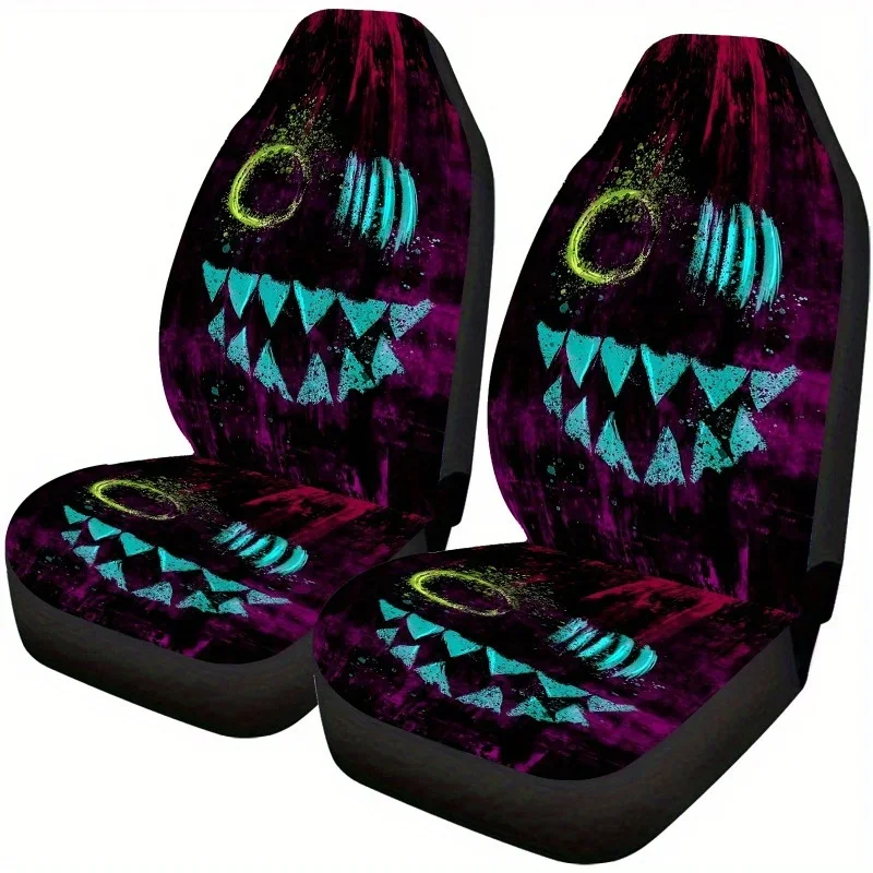 

Fundas asiento coche con estampado cara gradada juego para mujeres y hombres, Protector универсальные asitos lanteros para au