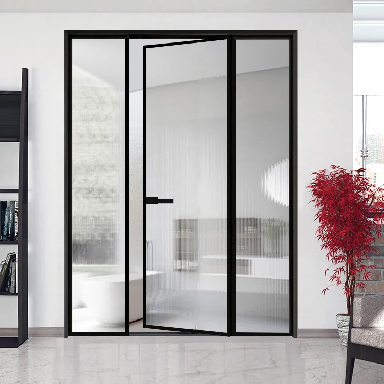 

Manufacturer aluminum alloy Changhong glass door, set indoor bathroom double door