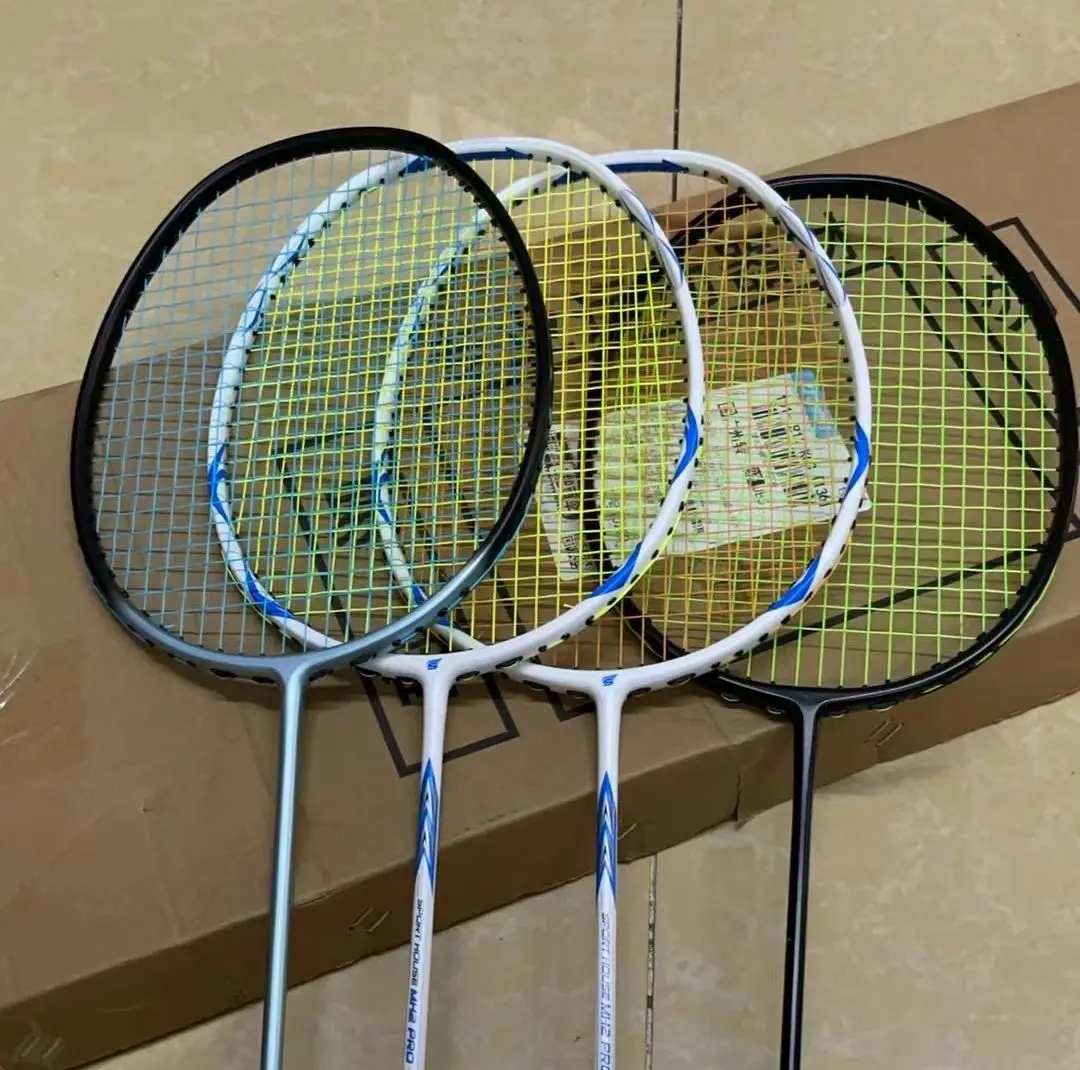 High Explosive Power Offensive Badminton Racket 3U Adult Competition Badminton Racket Carbon Fiber Racket Sporting Goods