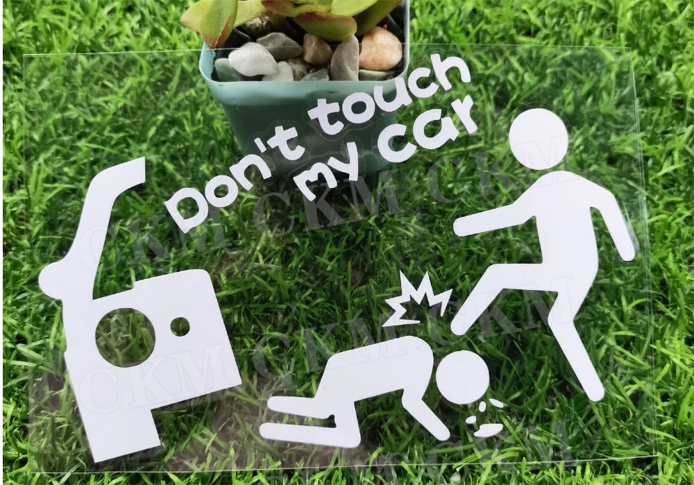 

Don't Touch My Car Waterproof Reflective Car and Motorcycle Stickers Bumper Warning Sign Stickers Vinyl Decals Car Funny Sticker