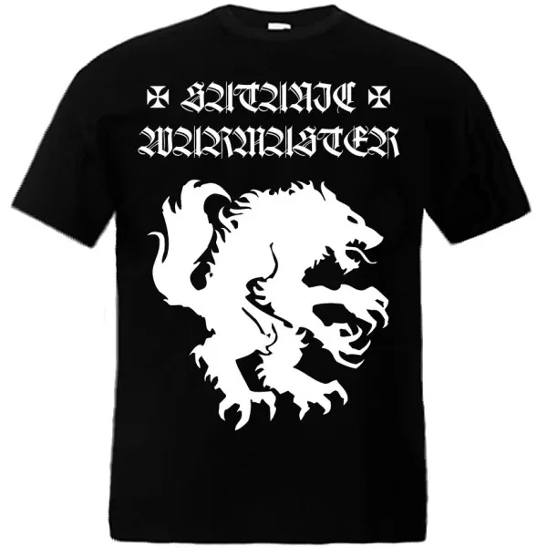 Mens Fashion Kurzarm Satanic Warmaster Schwarz Heavy Metal Männer T Shirt Baumwolle T Tops Harajuku Street Hip Hop T-shirt