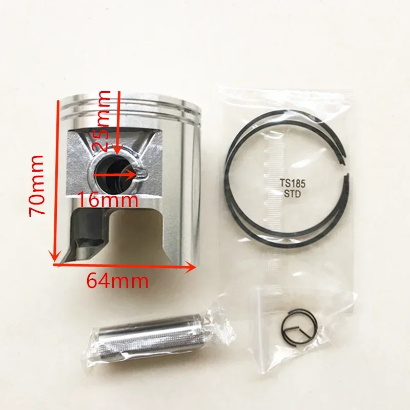 For Suzuki TS185 185cc TS 185 Motorbike STD  50 Bore Size 64mm Pin 16mm Motorcycle Engine Parts Piston Ring Kit