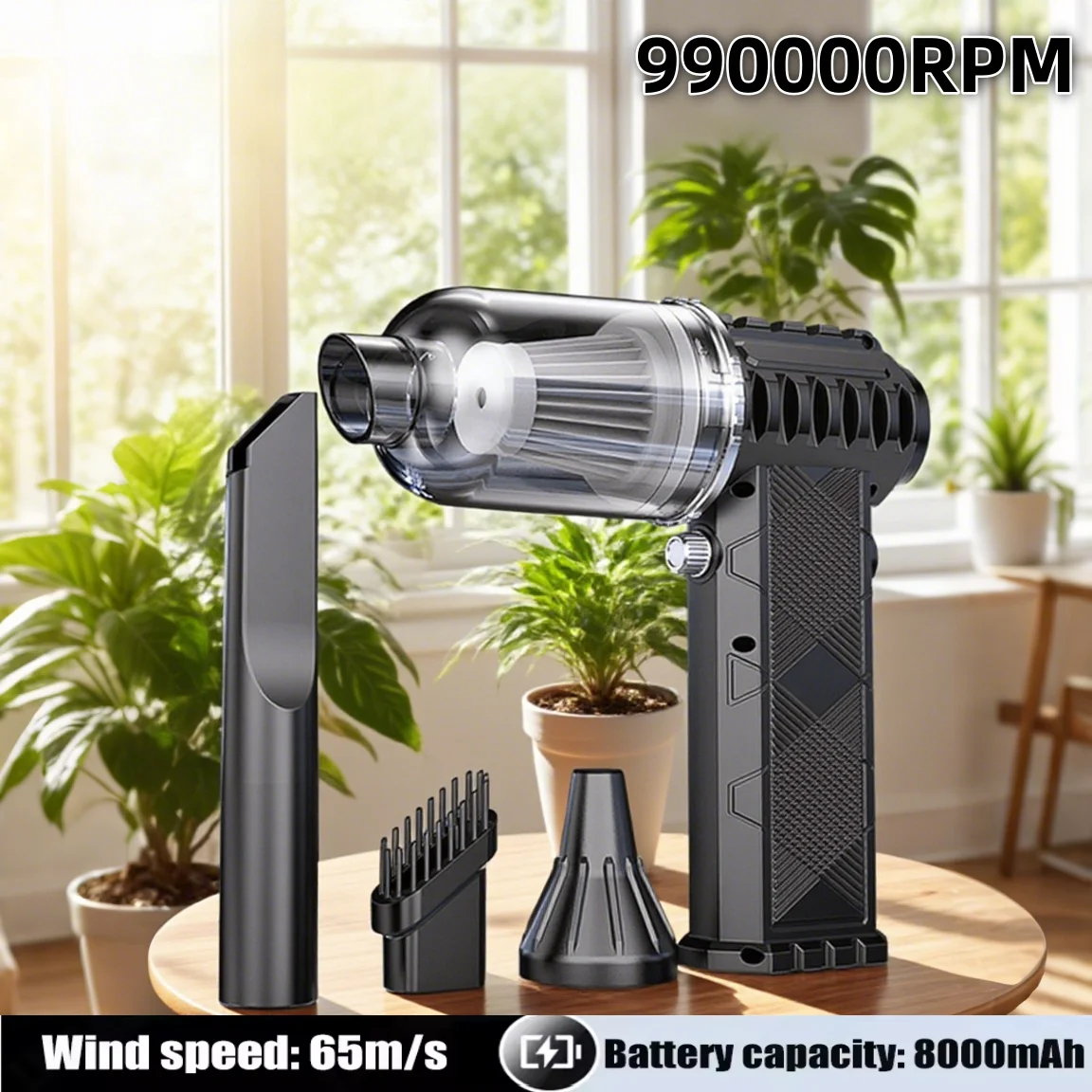 

990000RPM Air Duster Blower Brushless Turbo Fan Strong Wind Speed Adjustable Turbo Jet Blower Rechargeable Compressed Air Duster