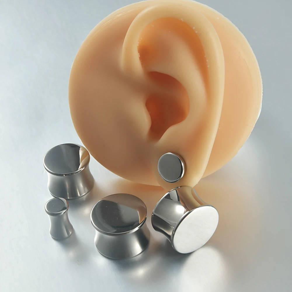 2pcs G23 Titanium Solid Ear Plug Tunnel Expander, Body Piercing